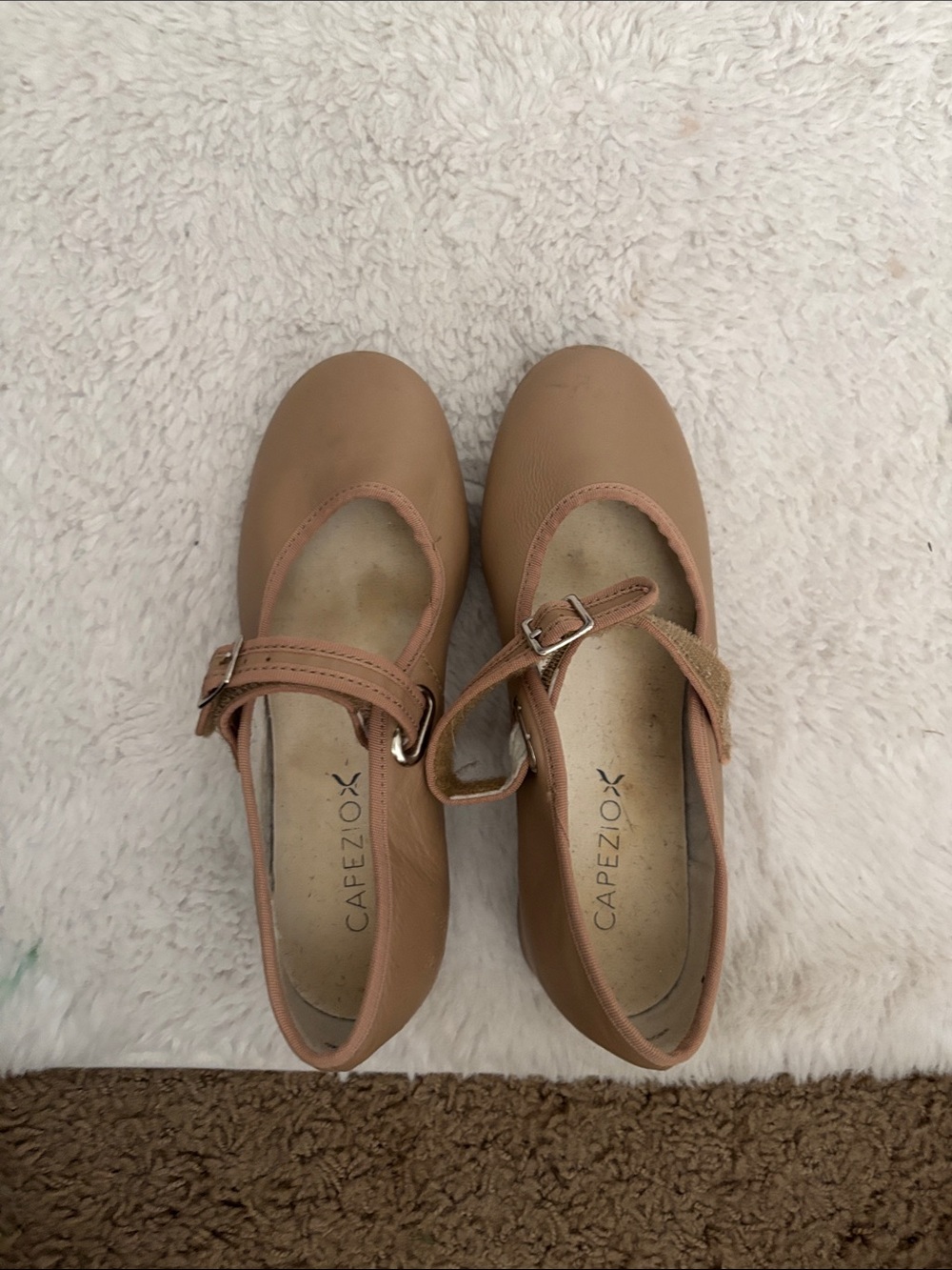 Capezio Tan Mary Jane tap shoes kids